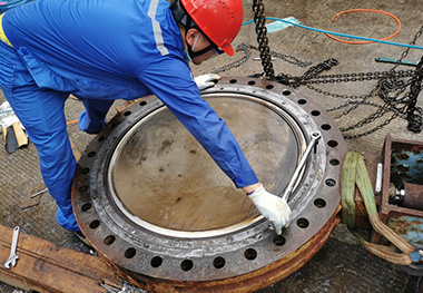2021年梅山普萊克斯36″-150LB METSO雙偏心蝶閥現(xiàn)場維修